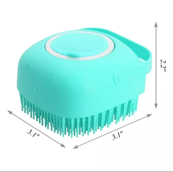 Pet Bathing Brush with Shampoo Dispenser – Soft Silicone Grooming Tool - Image 2
