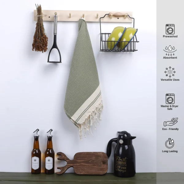 Turkish Hand Towels for Bathroom & Kitchen – Decorative Towel Set - Image 2
