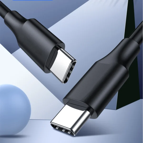 USB-C to USB-C Cable (20AWG, 5V 3A) – Fast Charging & Data Transfer USB 2.0 Lead - Image 2