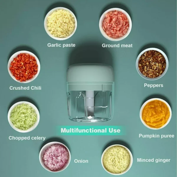 Electric 250ML Garlic & Meat Mincer Chopper Blender - Image 2