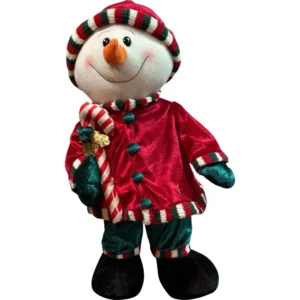 Stuffed Dressed Christmas Snowman Decoration