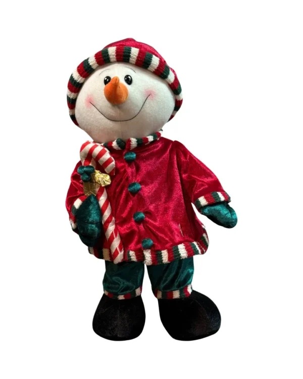 Stuffed Dressed Christmas Snowman Decoration