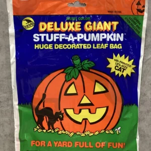 Vintage Giant Halloween Stuff-a-Pumpkin Black Cat Leaf Bag (56" x 60")