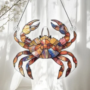 Crab Acrylic Suncatcher, Crab Ornaments, Crab Decor, Crab Gifts For Women Men